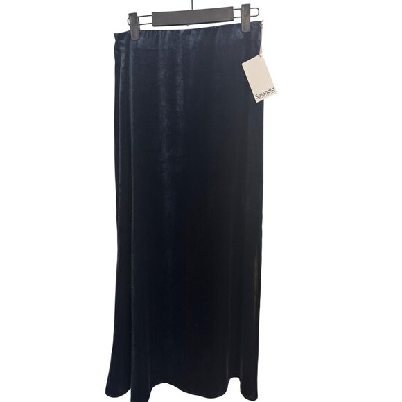 2/$30 NWT Splendid XS Collection Black Velvet Maxi Skirt - Picture 1 of 14